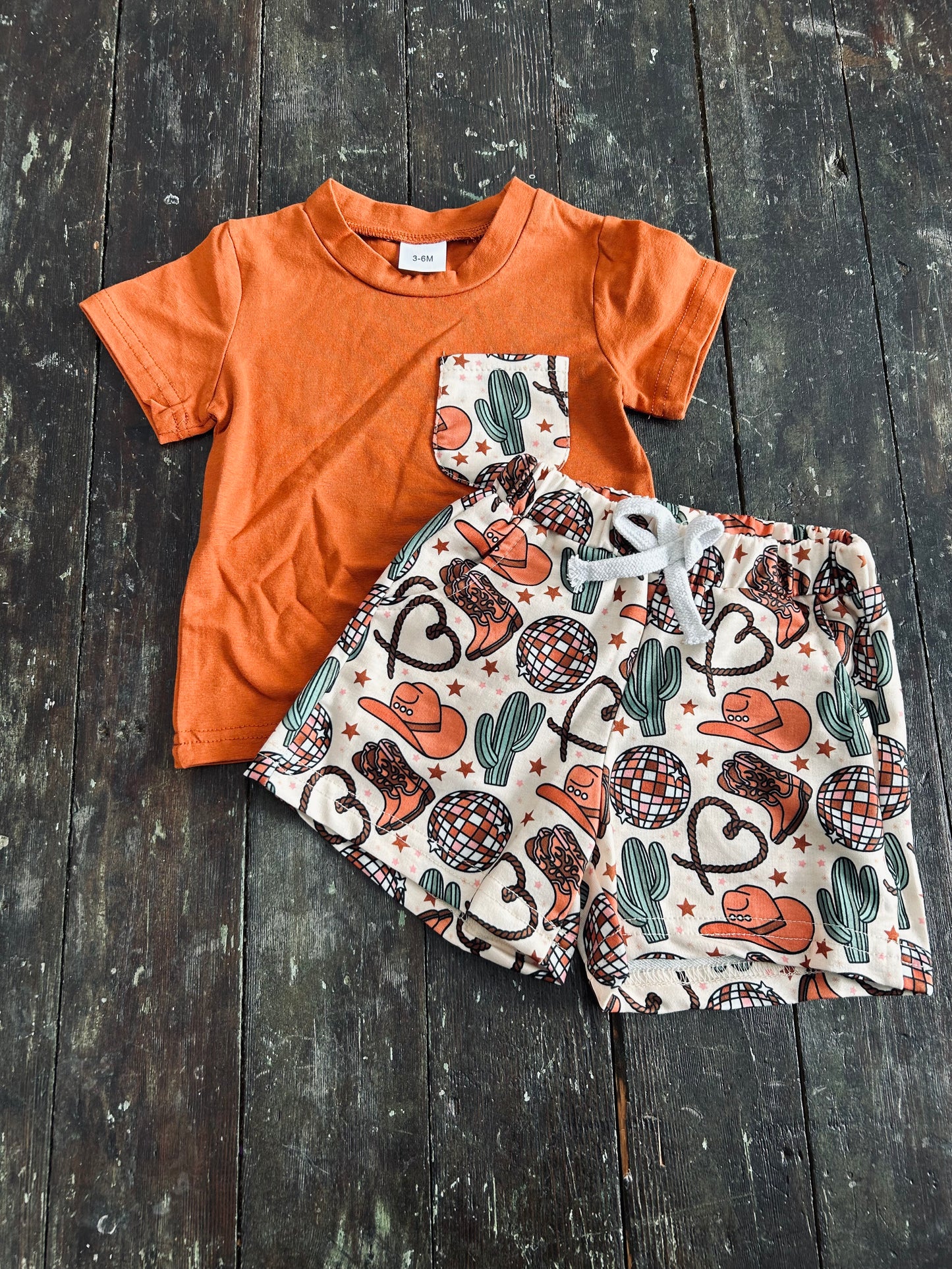Disco Ranch Kid Short Set