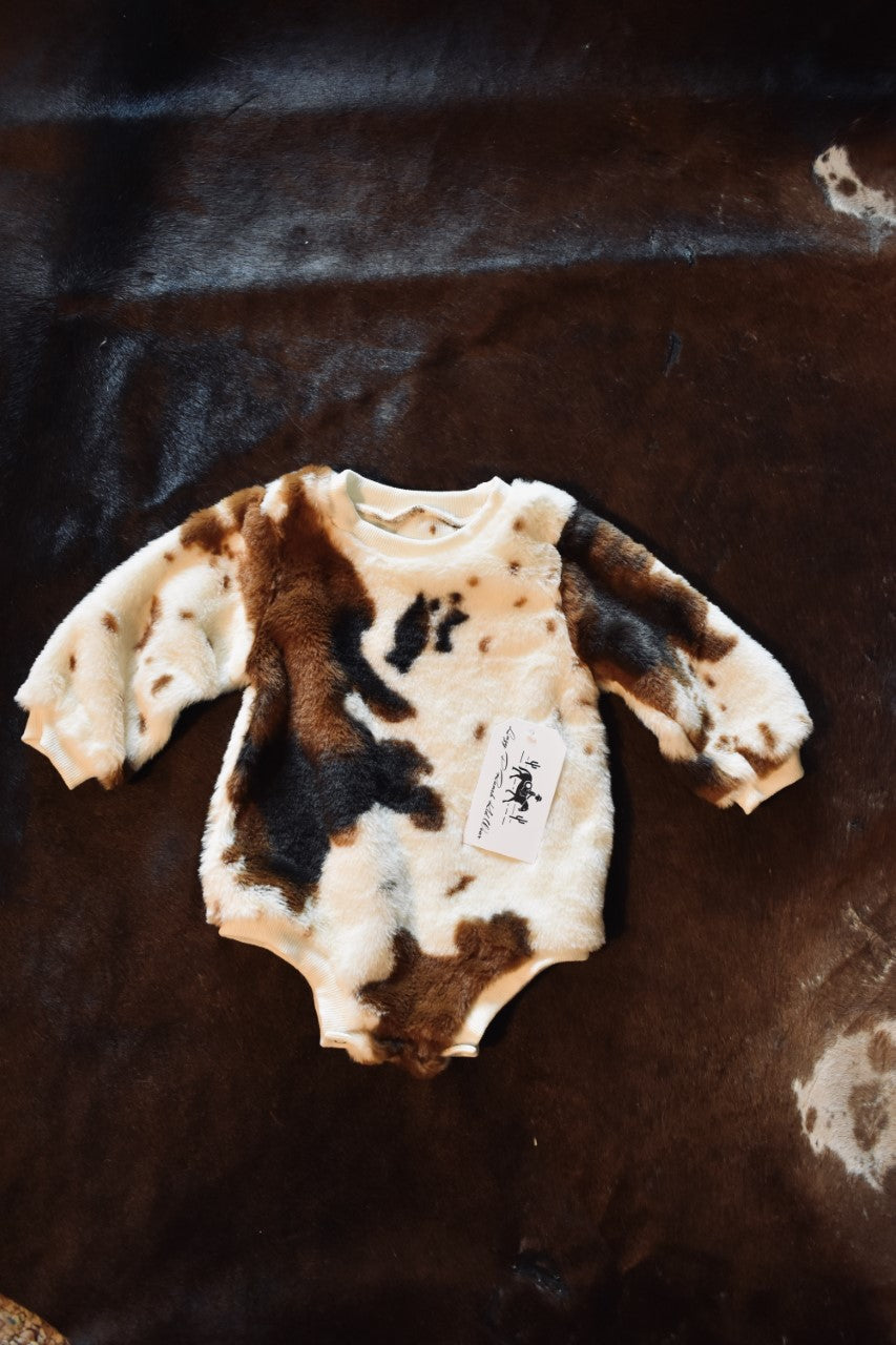 Cowhide Bubble Romper