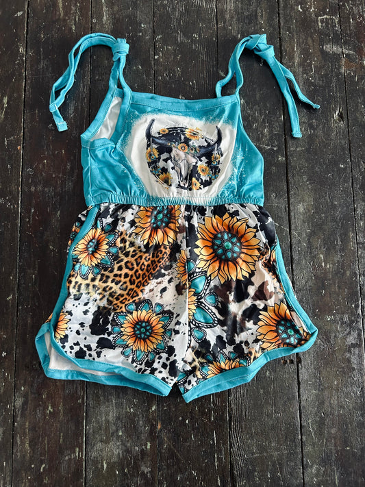 Blue Sunflower Jumpsuit