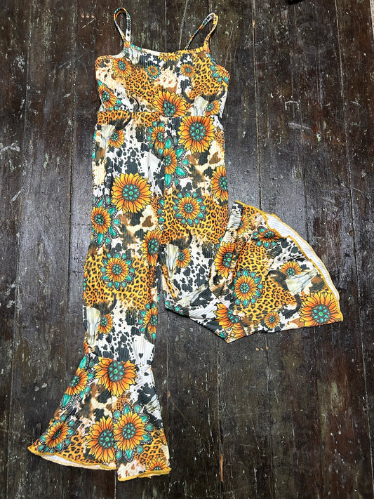 Cowhide Sunflower Jumpsuit