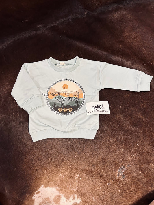 Longhorn Sunset Crew Neck