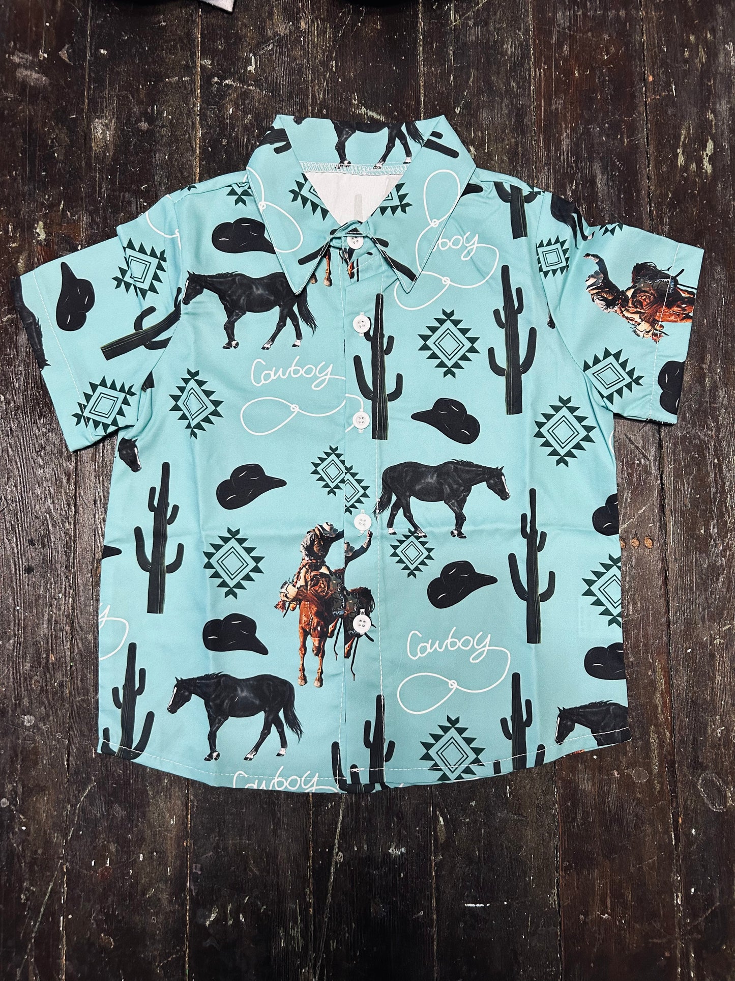 Turquoise Cowboy Tee