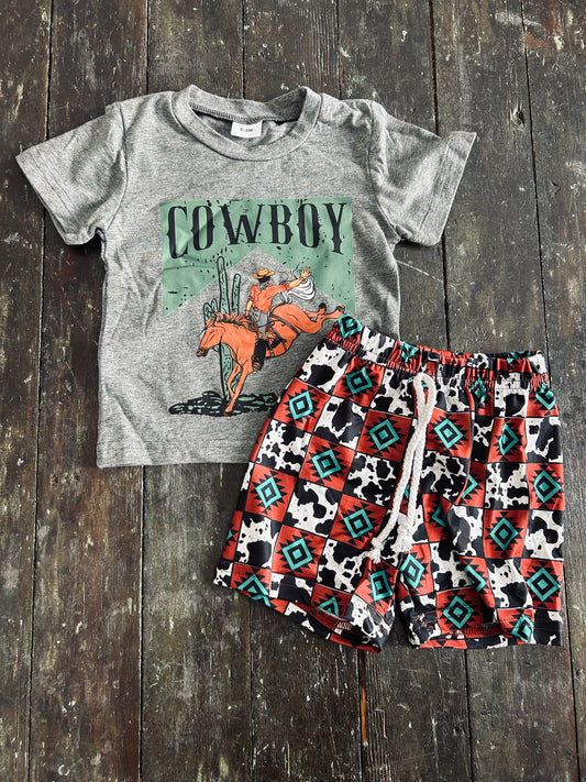 Cowboy Bucker Short Set