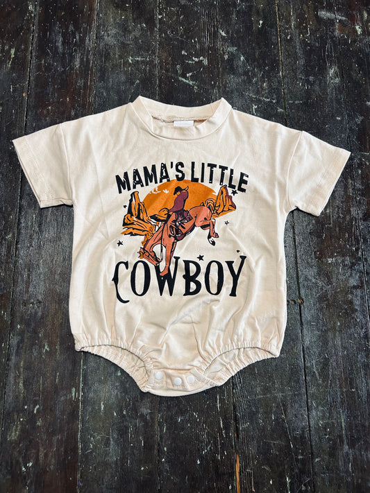 Mamas Cowboy Bubble Romper