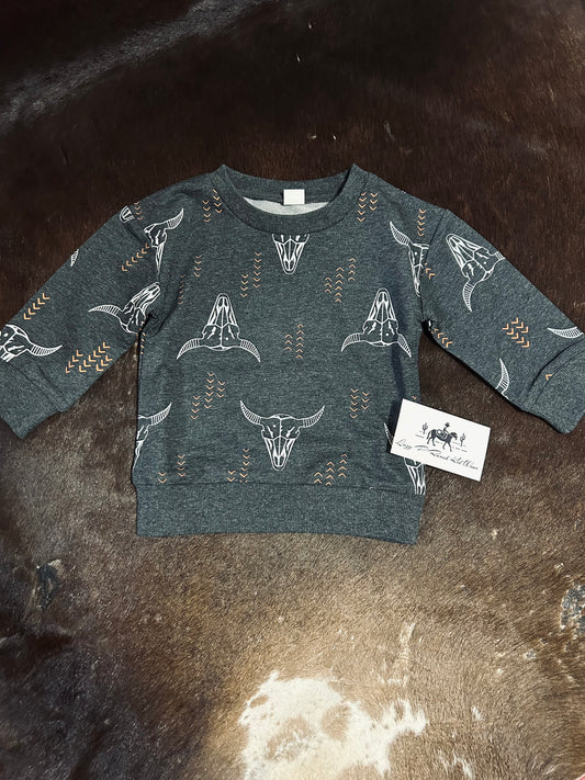 Steer Skull Crew Neck