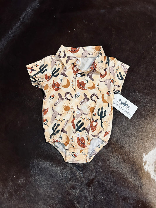 Texas Sun Western Onesie