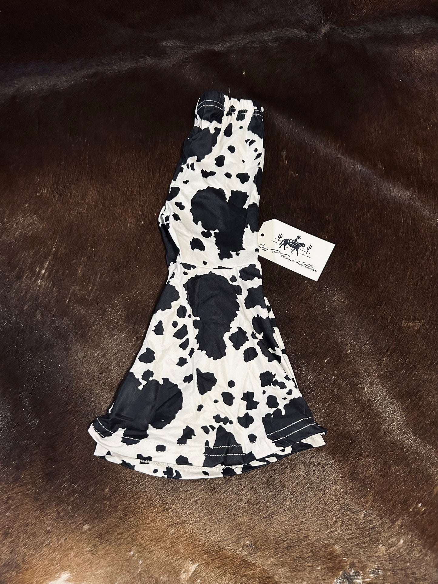 Cow Print Bellbottoms