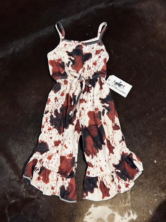 Cowhide Ruffle Jumpsuit