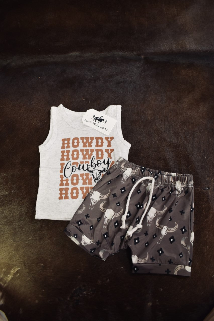 Howdy Cowboy Tank Set